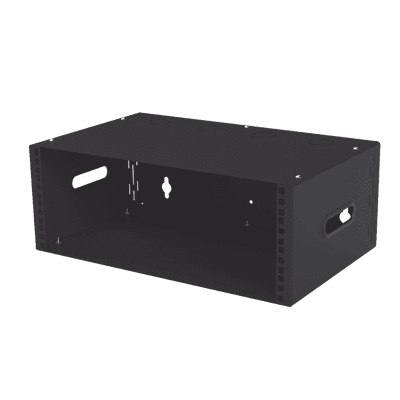 Gabinete para Montaje en Pared liviano, 4 Unidades de rack, Profundidad máxima de trabajo 250 mm, Se envía el Gabinete Armado.