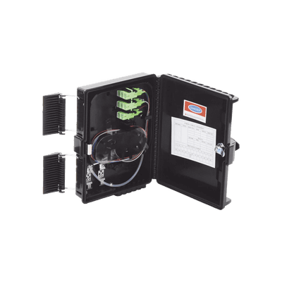Cierre de Empalme para 24 Fusiones de Fibra Óptica, Interior/Exterior, con 8 Acopladores SC/APC y Splitter 1x8 SC/APC Incluido, IP65
