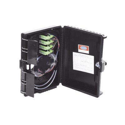 Cierre de Empalme para 24 Fusiones de Fibra Óptica, Interior/Exterior, con 16 Acopladores SC/APC y Splitter 1x16 SC/APC Incluido, IP65
