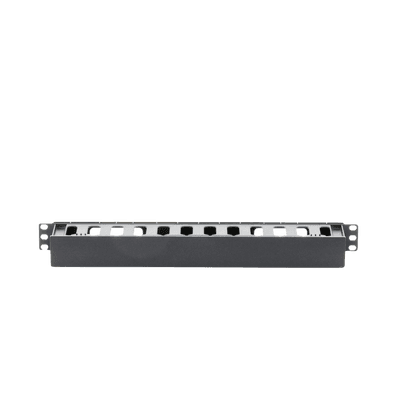 Organizador de Cables Horizontal de 1U para Rack de 19", Fabricado en Polímero Resistente a Deformaciones y Rayones