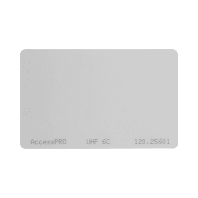 Tag UHF tipo Tarjeta para lectoras de largo alcance 900 MHZ / EPC GEN 2 / ISO 18000 6C / No imprimible / NO incluye porta tarjeta