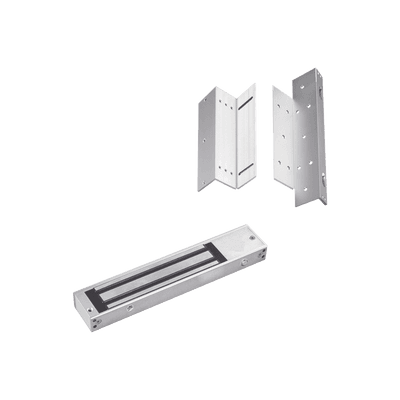 Kit para control de acceso incluye Chapa magnética de 600Lbs / Montajes L y Z
