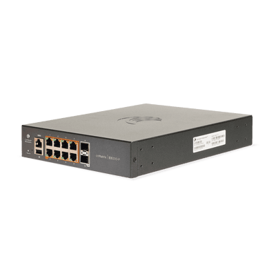 Switch PoE cnMatrix Ex1010-P / 8 Puertos Gigabit PoE 802.3af/at + 2 SFP / Capa 2 / Gestión en la Nube Gratuito