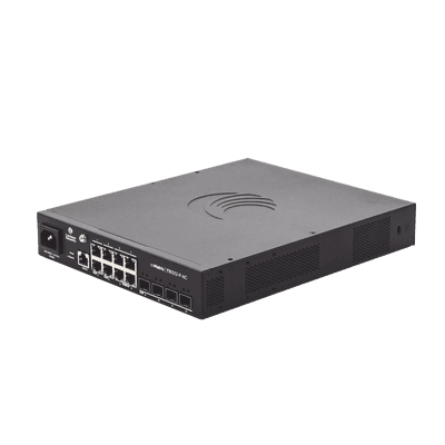 Switch cnMatrix TX1012-AC-P PoE Ideal para WISP / 8 Puertos Gigabit PoE + 4 SFP+ / PoE Budget 200W /Capa 2 y Capa 3 / Gestión Gratuita Desde la Nube