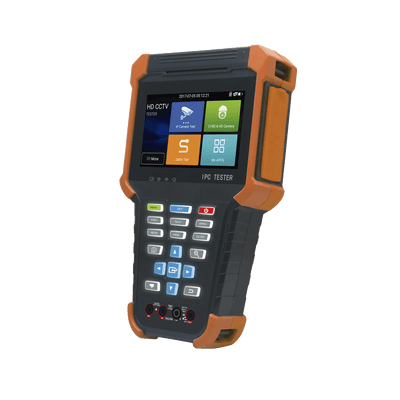 Tester de Video Profesional | Pantalla 4" Touch | Ideal para Cámaras IP/ HD (TVI, CVI, AHD y CVBS) | 4K | H.265/H.264 | PoE | WiFi | Cable Tester | Multímetro Digital | Todo en Uno para tu CCTV.
