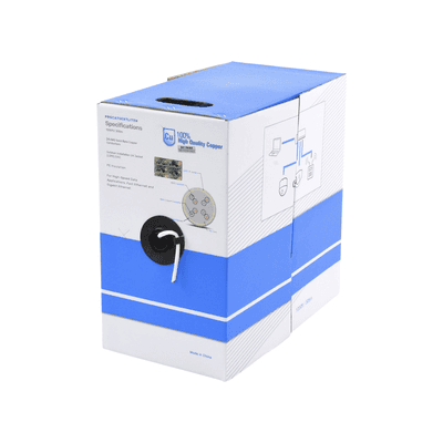 Bobina de Cable UTP Cat5e para Exterior en Color Blanco / 305 Metros (1000 Pies) / Certificada UL / Sin Blindaje